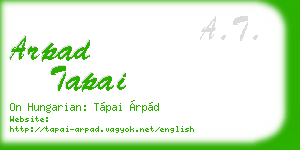 arpad tapai business card
